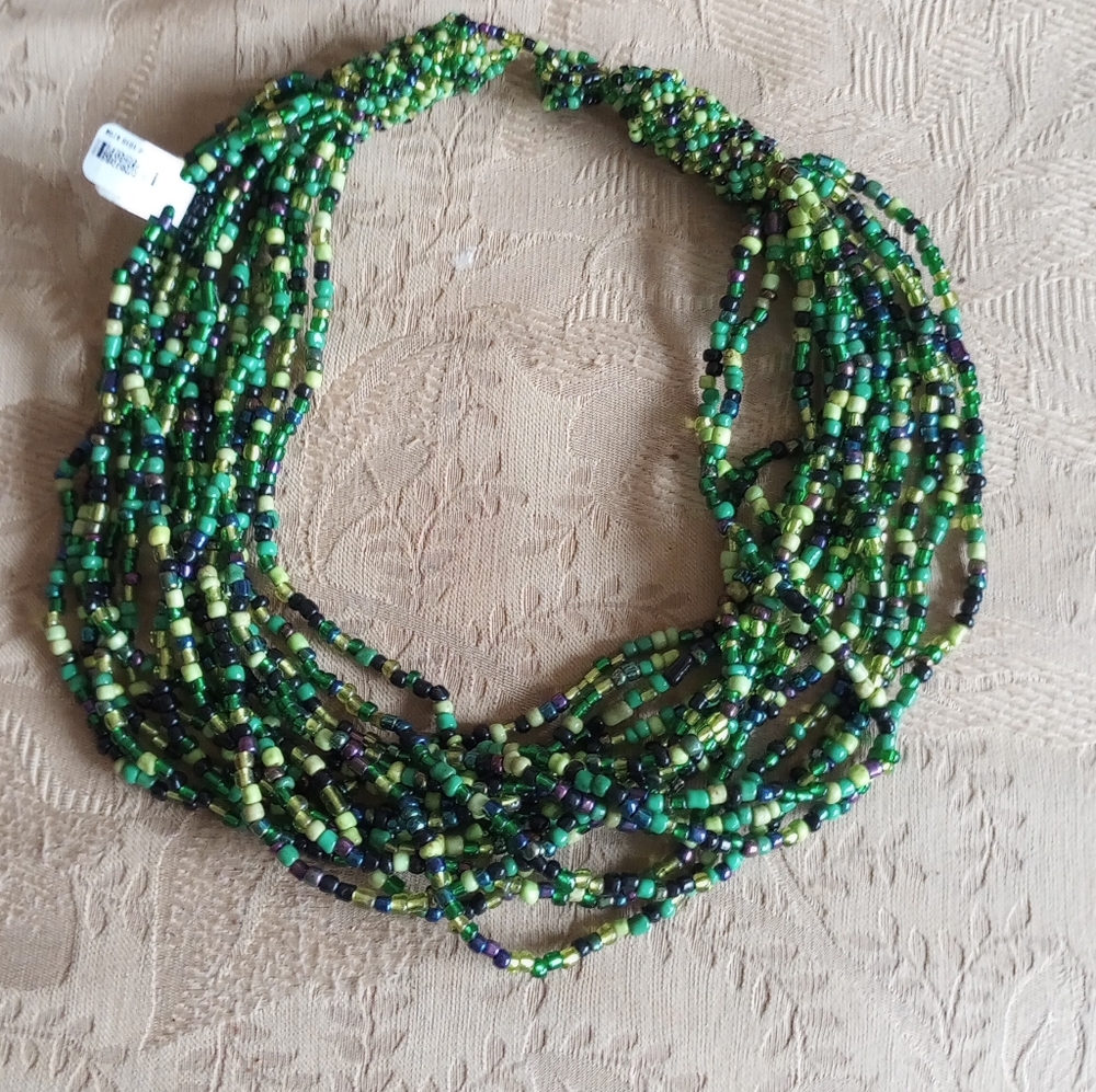 Multi Rope Handmade Beaded Necklace - Picture 3 of 6